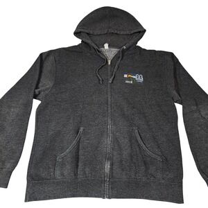 XGames Aspen 2019 Hoodie Large Charcoal Gray Full Zip Colorado Flag Mountain